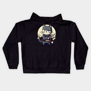 The samurai kitty Kids Hoodie